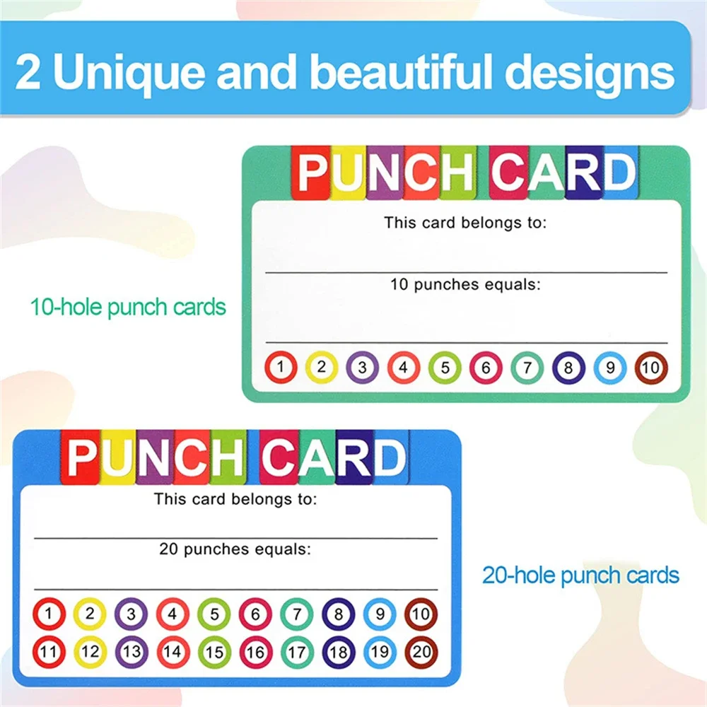 50Sheets Reward Point Punch Card Creative Interactive Growth Record Tools Children Good Habit Cultivation Supplies Praise Card