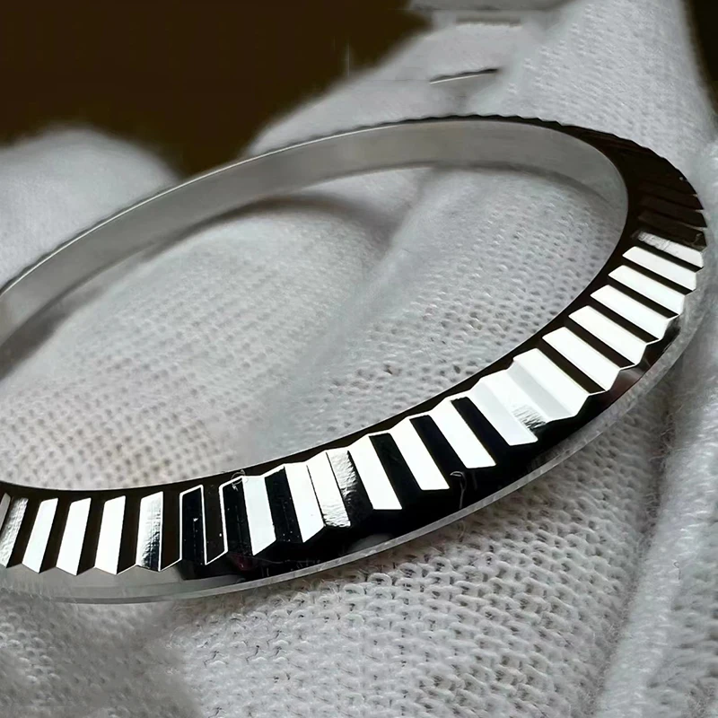 White Gold Plated Watch Bezel for RLX 41DJ 36DJ Datejust 126234 126334 Watches, High Quality Watch parts