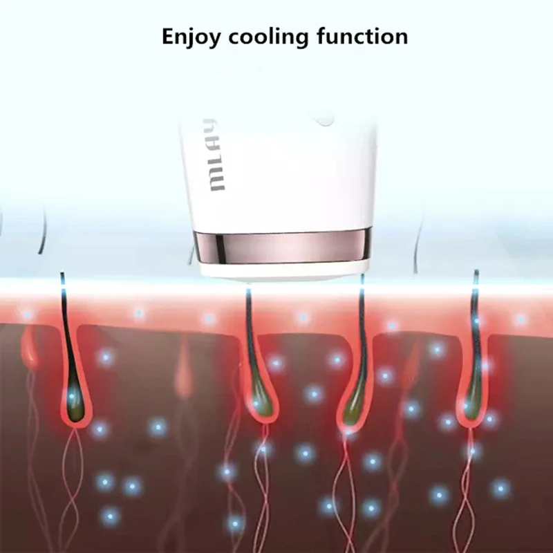 MLAY T4 إزالة الشعر IPL آلة لنزع الشعر بالليزر الاستخدام المنزلي الوجه الجسم بيكيني آلة إزالة الشعر للنساء الرجال 500000 ومضات