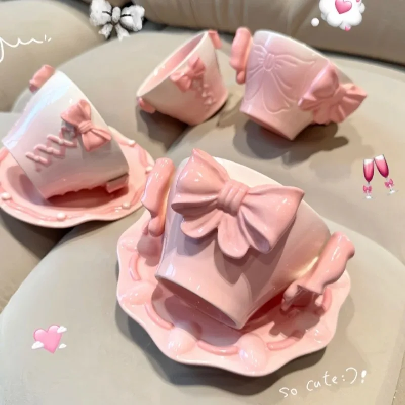 

Bow girl heart rice bowl good-looking bowl ceramic household underglaze color personal use