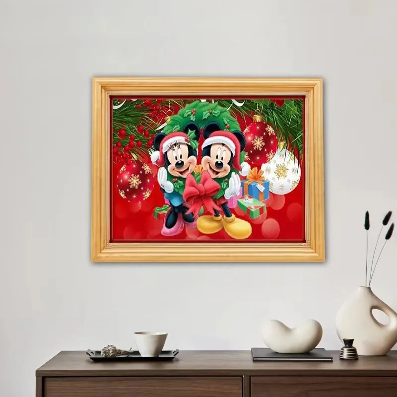 5D DIY شجرة عيد الميلاد الماس اللوحة مجموعة ديزني ميكي عبر غرزة التطريز فسيفساء اليدوية الفن مصمم ديكور المنزل هدية