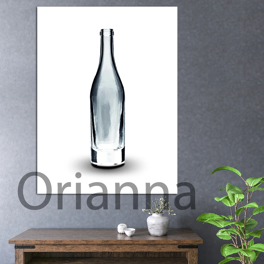 

Hd Prints Canvas Painting Wine Bottle Modular Pictures Simple Nordic Wall Art Modern Home Decor For Bedside Background Poster