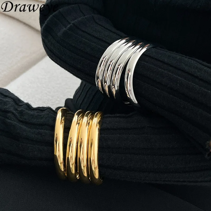 Draweye Hyperbole Bracelets for Women Punk Style Vintage Ins Fashion Jewelry Sets Hiphop Geometric Party Pulseras Mujer