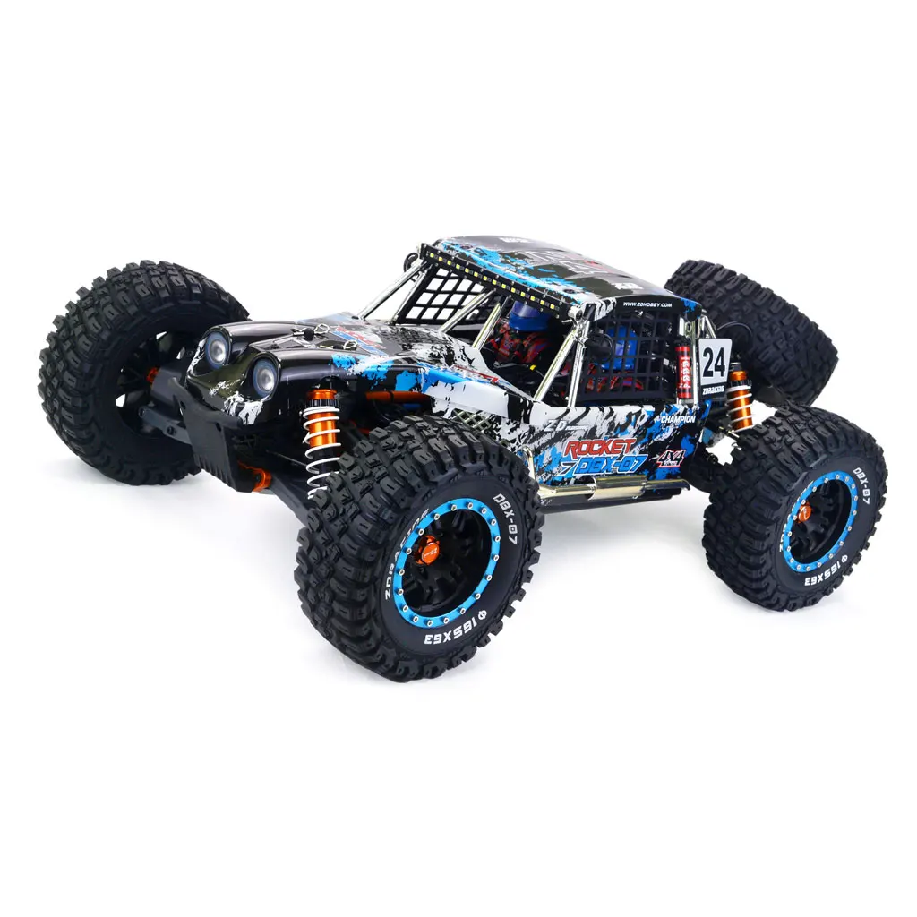 ZD รถแข่ง DBX-07 mobil RC 1/7 2.4กรัม4WD 80กม./ชม. โมเดลของเล่นไฟฟ้าระยะไกลแบบไร้แปรงถ่าน RTR ความเร็วสูง