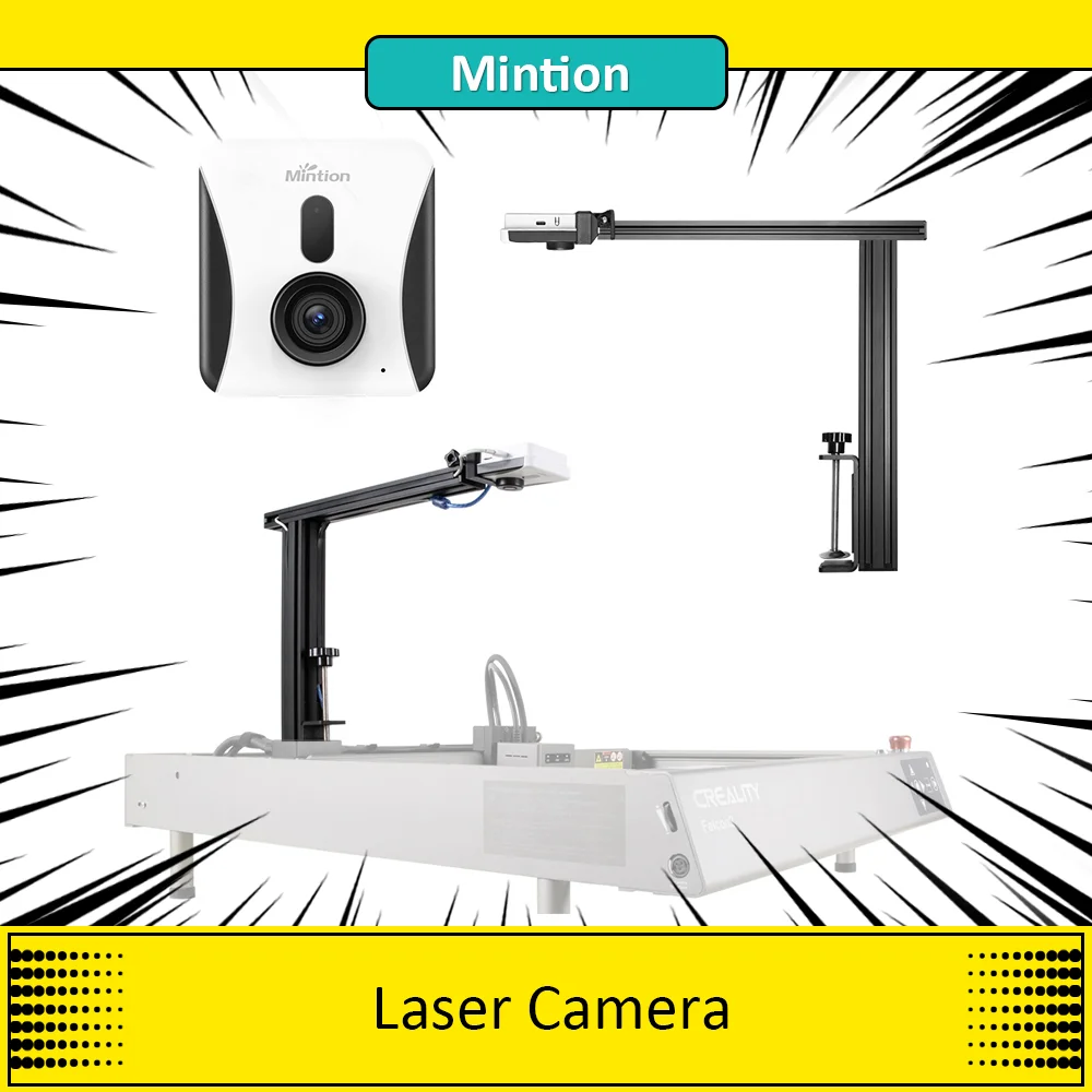 Mintion Laser Camera, for Laser Engraver/Cutter, Remote Monitor & Control, Positioning, LightBurn Wireless Bridge, 1080P Resolut