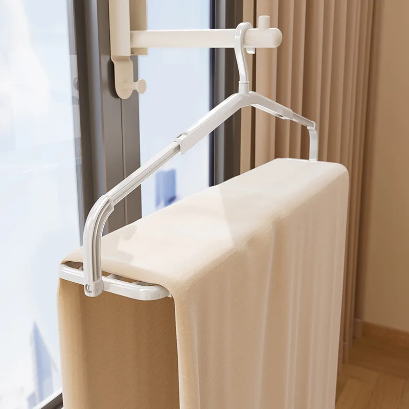 

T-Shirt Dress Coat Towel Clothes Hanger with Clip Plastic Scalable Hanger Accessories Space Saving for Home Closet Balcony