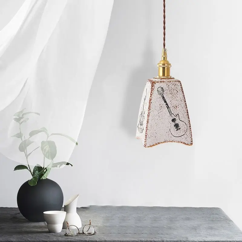 

Luxury Bedside Pendant Light Japanese Style Retro Minimalist Bar Restaurant Hanging Lamp