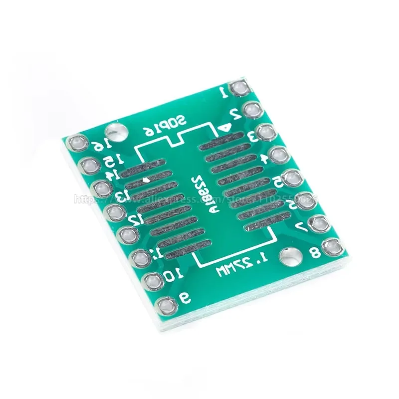 10PCS TSSOP16 SSOP16 SOP-16 SOP16 to DIP16 Transfer Board DIP Pin Board Pitch PCB IC Adapter plate Conversion board 0.65/1.27mm