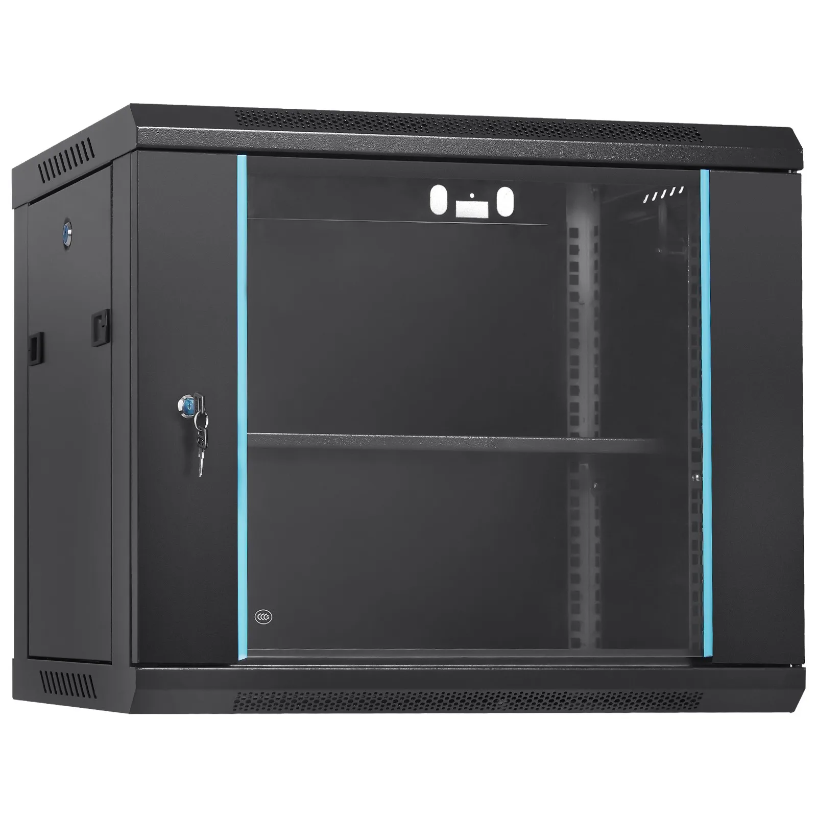 9U Wall Mount Network Server Rack Cabinet Enclosure 15.5'' Deep Door Lock