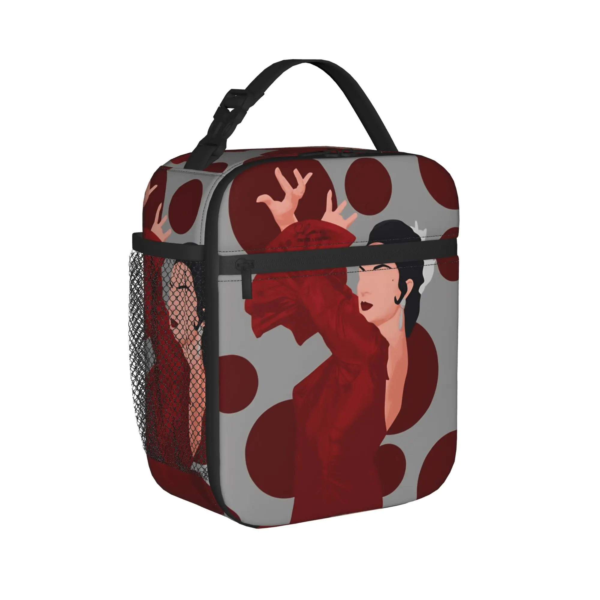 Lola Flores  Insulated Lunch Bag Thermal Bag Reusable,Meal Container Singer High Capacity Tote Lunch Box Girl Boy Office  Picnic