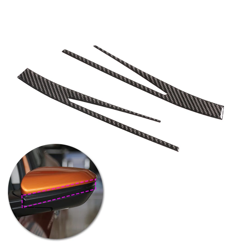 

For Honda Civic 10th Gen 2016 2017 2018 2019 Car Carbon Fiber Exterior Rear View Rearview Mirror Cover Strips Trim
