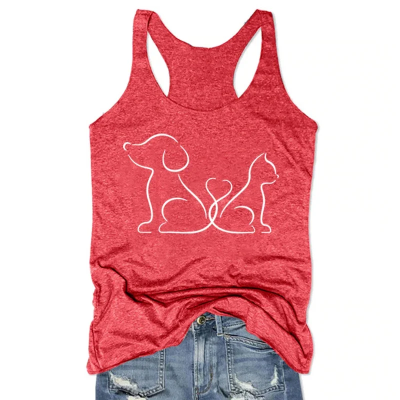 

Dog Tank Top Animal Lover Tank Tops Cat Mom Tank Top Women Women Clothing Dog Lover Tops Women Retro m