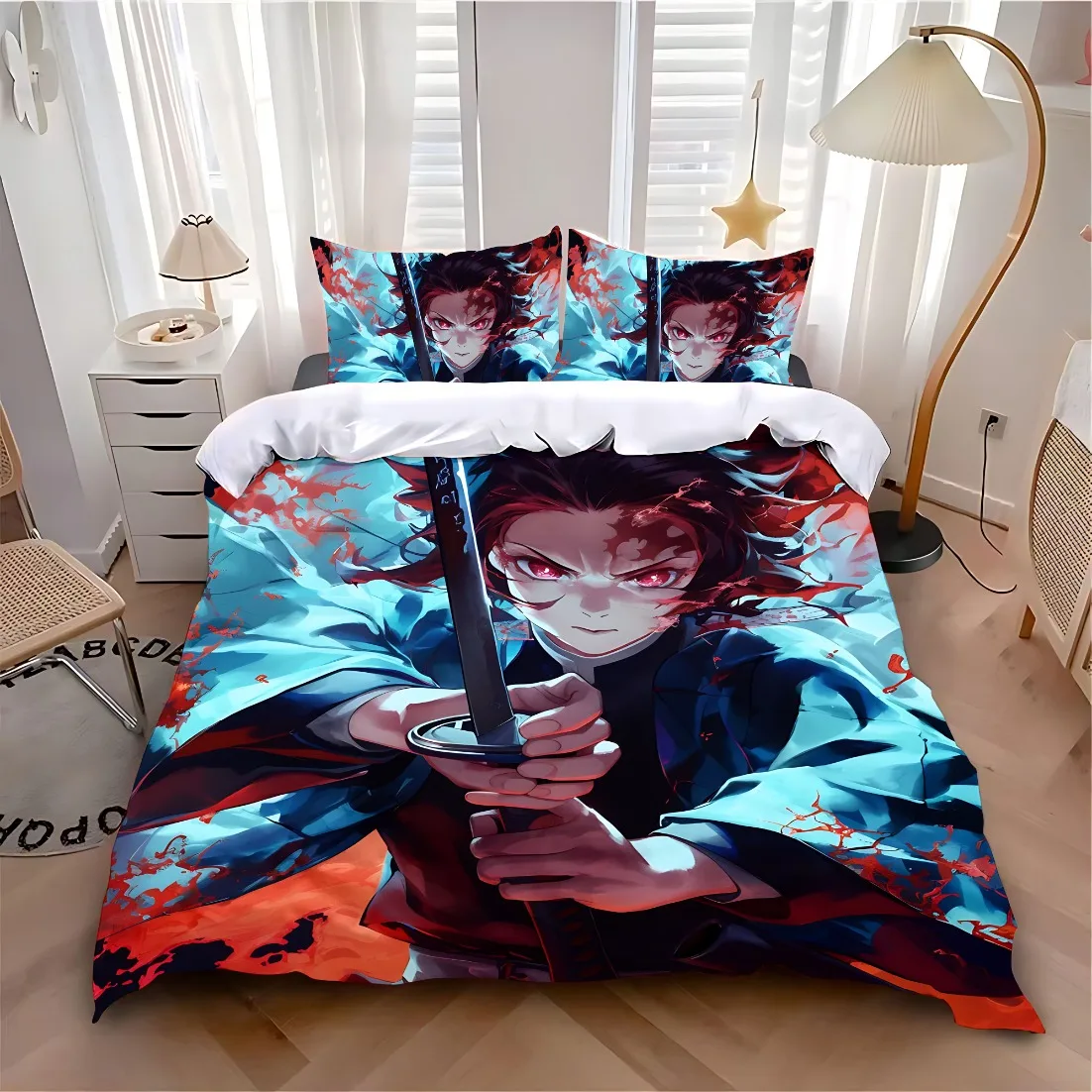 

Children Duvet Cover Pillowcase Hot S-SlayerS Bedding Set Adult Boy Girl Bedroom Decoration Single Double Large Size D-DemonS