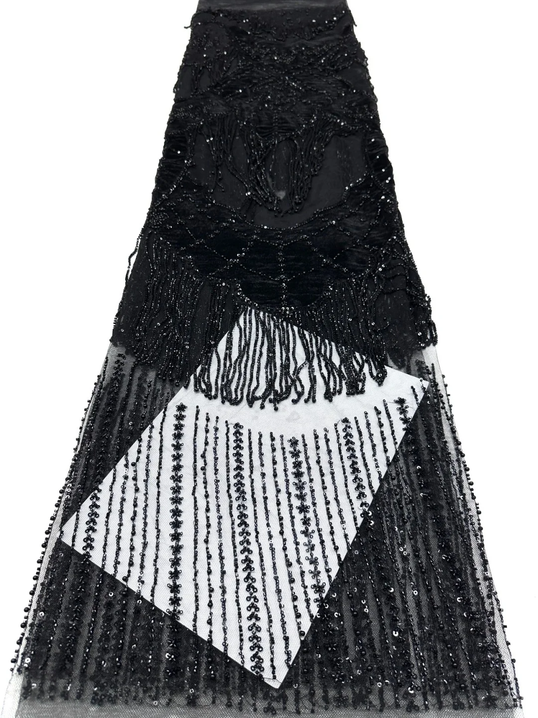 African French 3D Tassels Lace Fabric 2026 High Quality Embroidery Lace Nigerian Lace Fabric With Heavy Sequins Beads For Dress