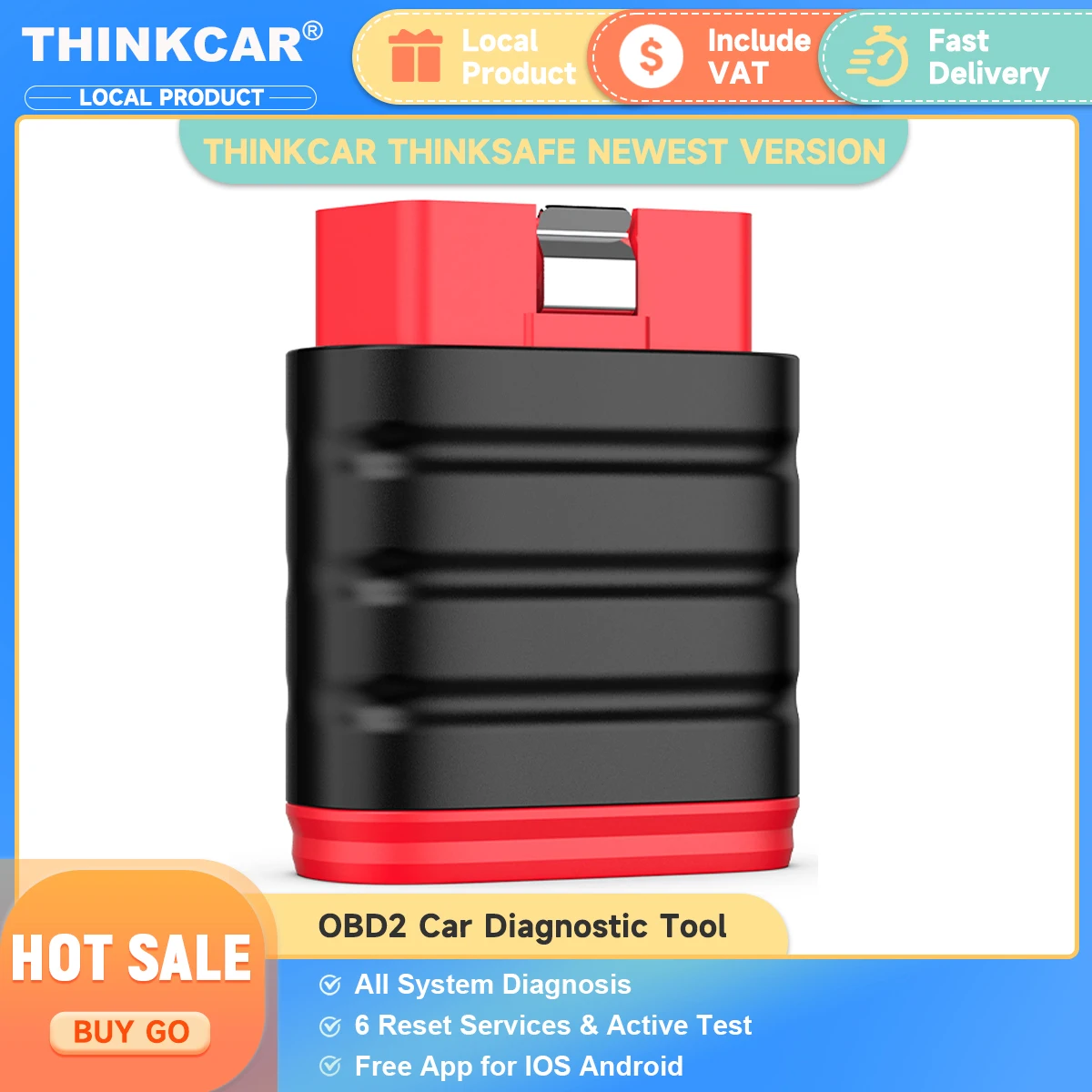 

THINKCAR THINKSAFE OBD2 Bluetooth автомобильные диагностические инструменты двунаправленный инструмент для всех систем сканирования масло SAS ABS TPMS EPB 6, автоматический сброс
