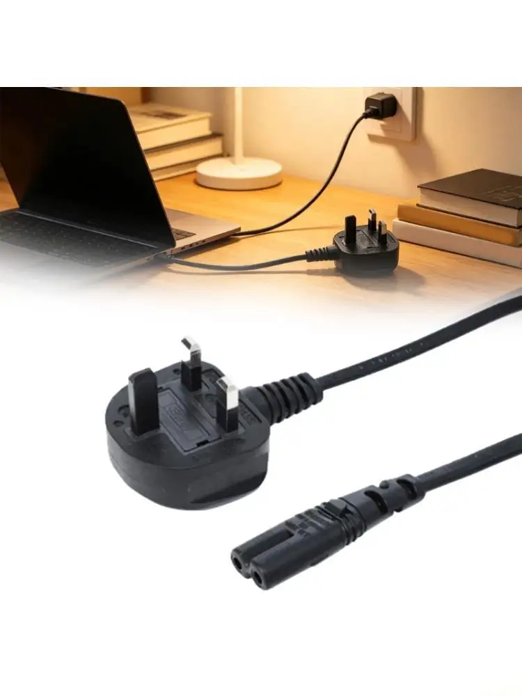 B03F UK Standard 2Pin Plugs Power Cord 8 Figure Interfaces 1.5M For Various Appliances