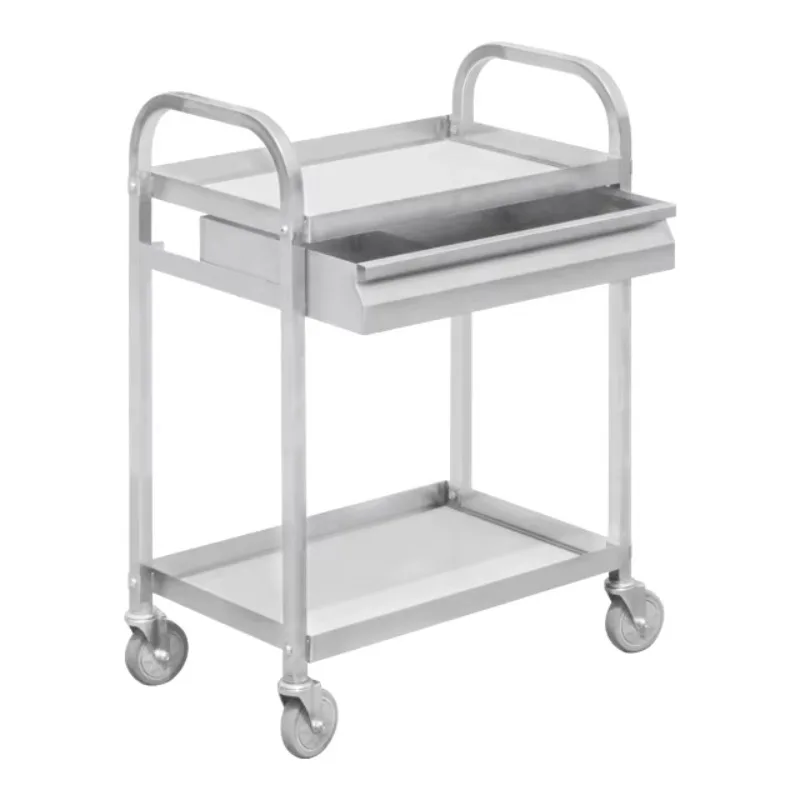 Commercial Catering Stainless Steel 201 304 Food Service Trolley Trolley Hotel Banquet Wine Sorting Drawer Trolley
