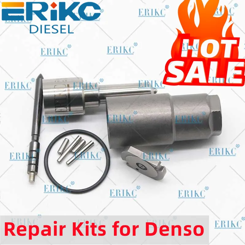 ERIKC Diesel Injector Repair Kits DLLA150P866 04# Valve orifice 095000-5550 For Hyundai County D4DD 3380045700 095000-8310