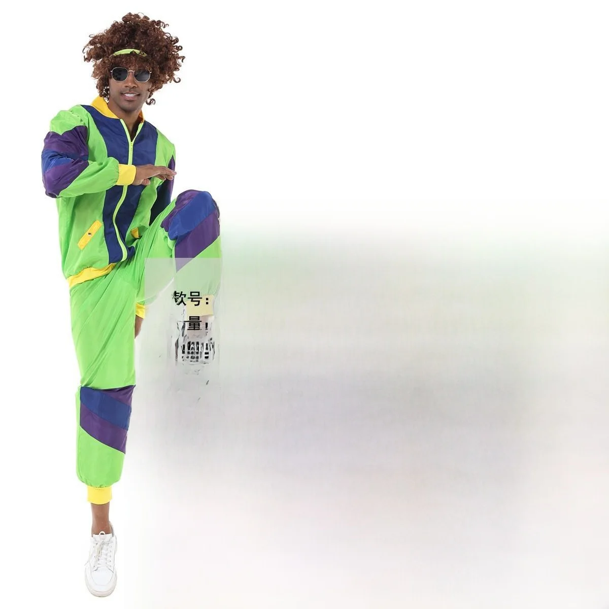 70 80s Hip Hop Ro Music Godfather Cos loween Men's Jazz Stage Performance Costume Cross-Border Traditional Ethnic Women'...