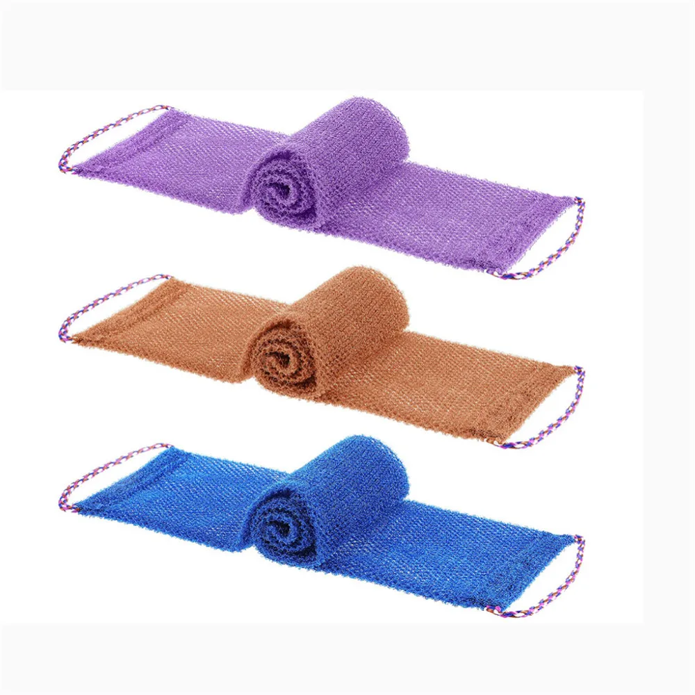 3 Color Mesh Sponge Exfoliating Body Back Scrubbing Wash Washcloth Strong Cleaning Bathing Shower Bath Towels Bathroom Supplies