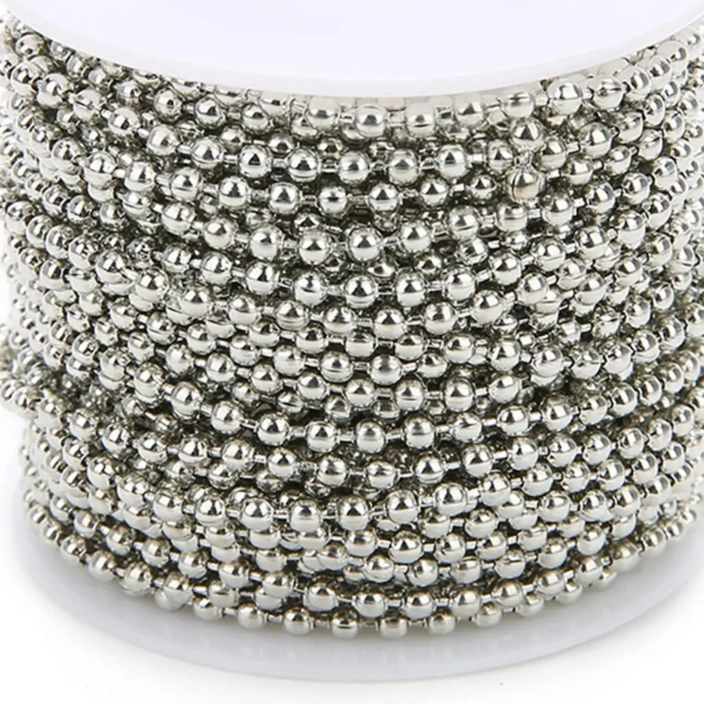 20 Yards 1.5mm Stainless Steel Ball Bead Chains - Bracelet Necklace Jewelry