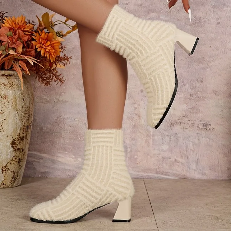 2026 جديد الكعوب حذاء من الجلد المرأة مثير الأخضر عالية الخريف الجلد المدبوغ منصة أحذية بوت قصيرة امرأة أشار تو كعب سميك مضخات 43 #1