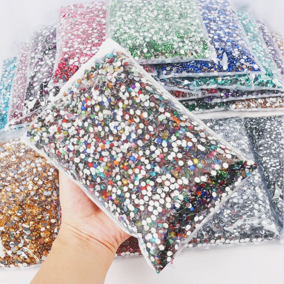 

Big Package 2-6mm Resin Non Hot Fix Rhinestones Bulk Wholesale Flat Back Plastic Crystals Nail Ab Trimmings Crystals For Crafts