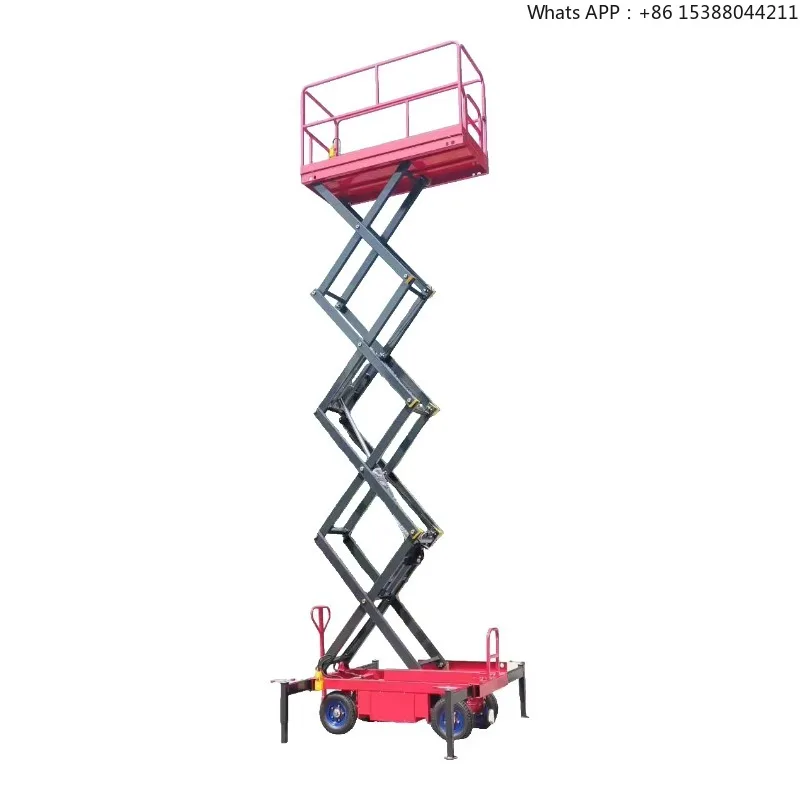 China Mobile Self-propelled Aerial Scissor Lift Platform Heavy Du ty 4m Scissors Lift Picking Machine Scissor Lift