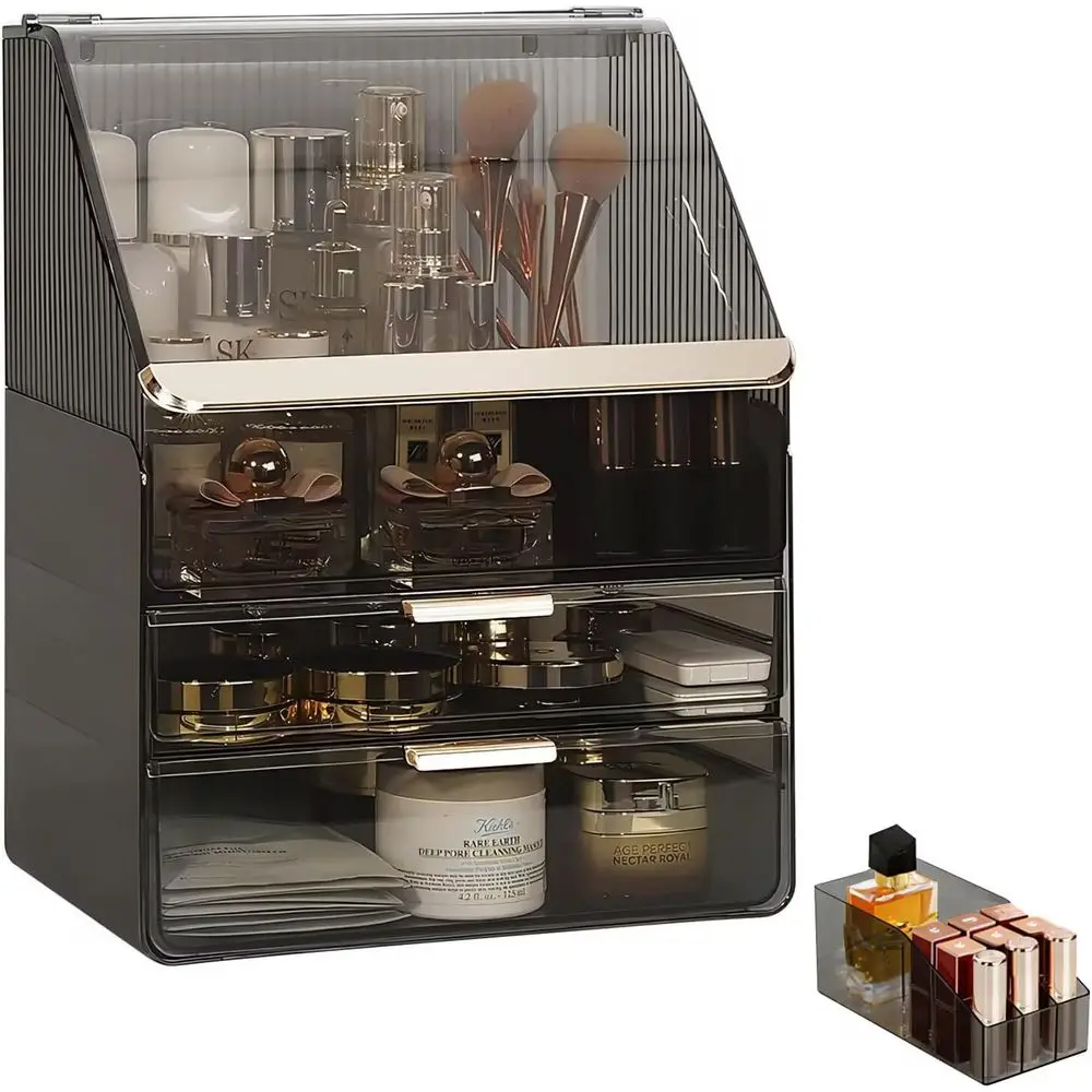 

Dustproof MultiLayer Makeup Brush holder Organizer,Makeup Brush Holder,Makeup Organizers,Large Capacity Desktop Storage Box with