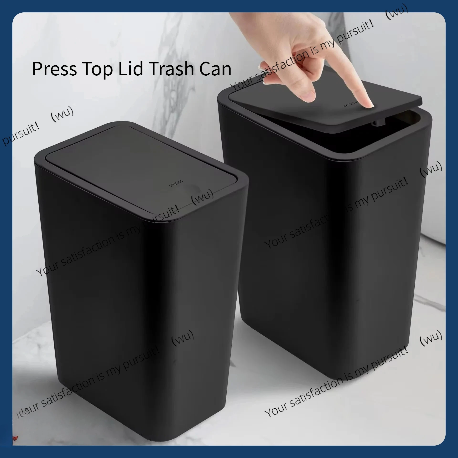 

10-Liter compact plastic trash can for bathrooms, toilets, bedrooms, and living rooms