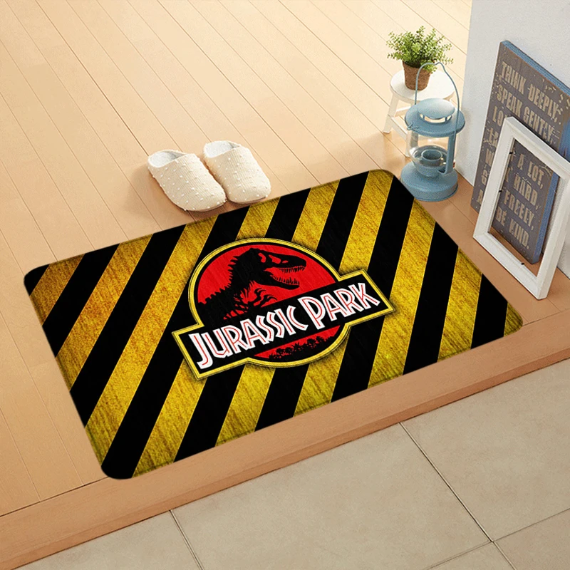 House Entrance Doormat Hallway Carpet J-Jurassic Park Living Room Rugs Foot Carpets Bathroom Rug Floor Mats Non-slip Home Decor