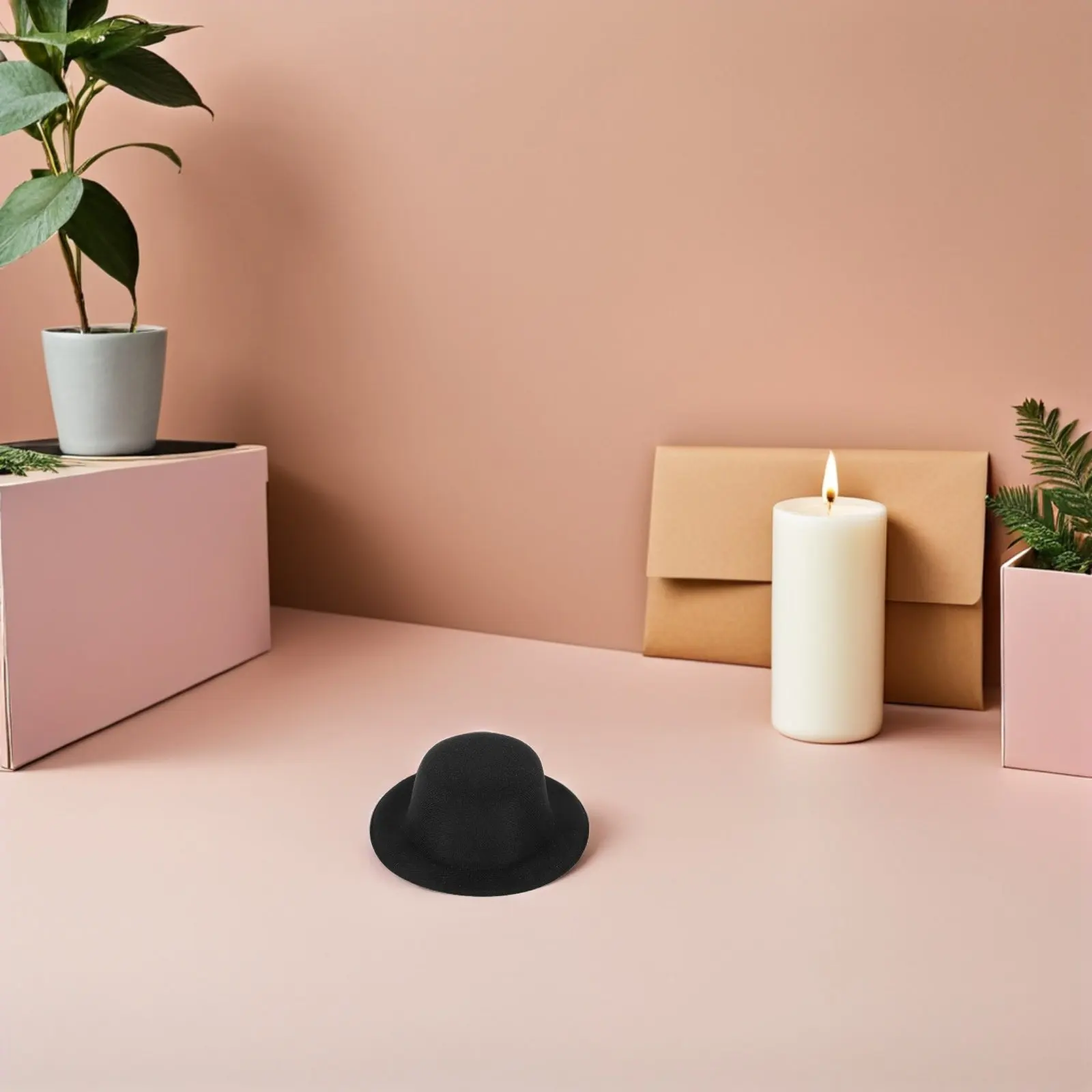 20Pcs Mini Top Hats Black Felt Miniature Formal Hats for Crafts Snowman Decorations Party Ornaments Tiny Hat Crafts Snowman Hat