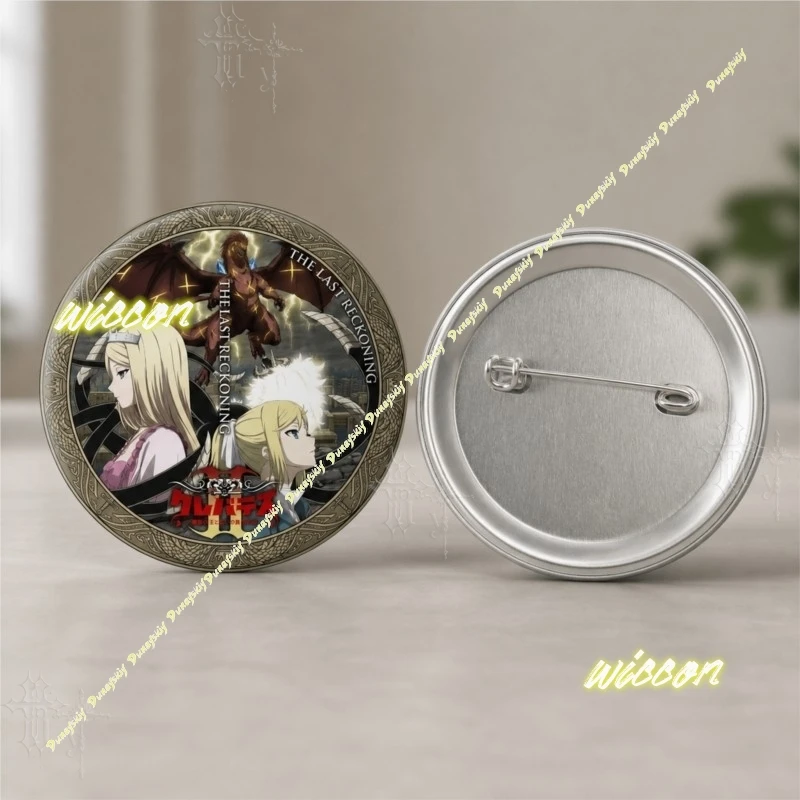 Anime Clevatess King of Beasts and False Hero Badge Tin Button Pin ACG Souvenir For Anime Convention Backpack Collectible COS​​​