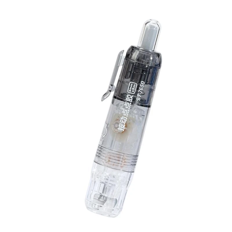 Y5LB Repositionable Glues Pen For Crafting Clicks Controlled Dot Dispenser No Stain Adhesive for Office Essential Reusable