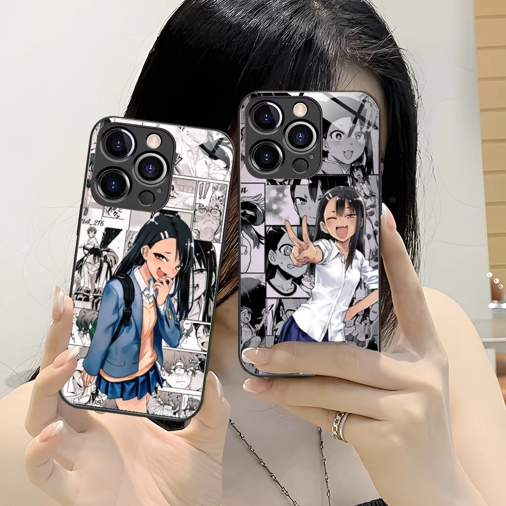 Hayase Nagatoro Anime Mobile Cell Phone Case for iPhone 16 15 14 13 12 11 X XR XS 8 Pro Max Plus Mini PC Glass Phone Cover Shell