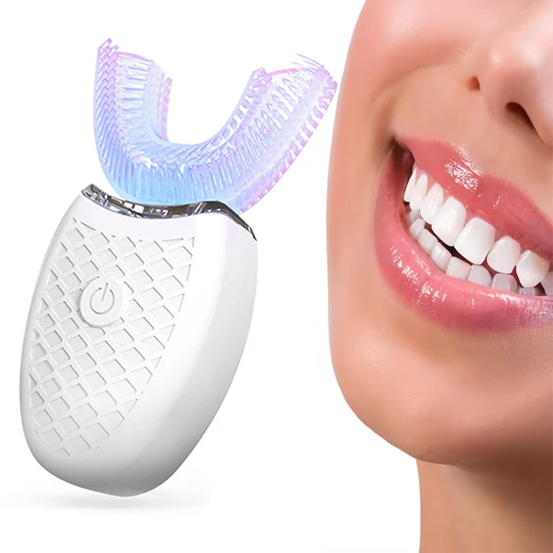 

Rechargeable Waterproof 360 Degree Cleaning Ultrasonic Electric Toothbrush U Shaped Automatic Toothbrushes for Teeth Whitening