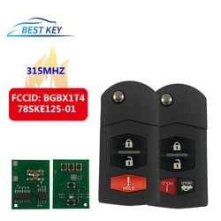 BEST KEY Smart Car Key 315Mhz 4D63 Chip For Mazda 3 5 6 CX-7 CX-9 MX-5 Miata BGBX1T478SKE125-01 Fob 3/4 Buttons Car Accessories