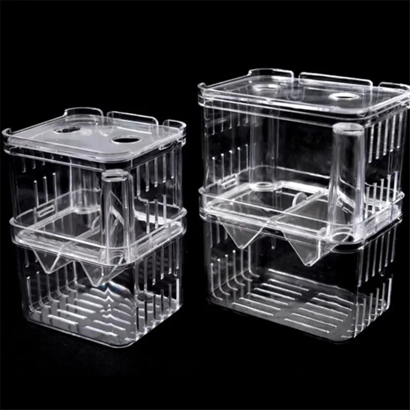 Aquarium Acrylic Breeder Box S/L/XL Fish Breeding Isolation Box Hatchery Fish Tank Divider Shrimp Clownfish Fish Injured acuario