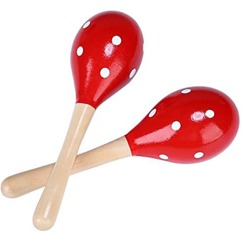 Maracas, Wooden Rumba Shaker Rattle Hand Percussion Musical Instrument For Adults Kids, Set Of 2 Reusable Durable