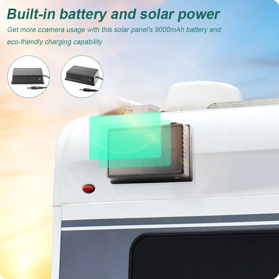 GreenYi Solar Magnetic Portable Battery Waterproof Mobile 12V Power Bank Supply For WiFi Wireless Backup Rear Cam Outdoors CCTV