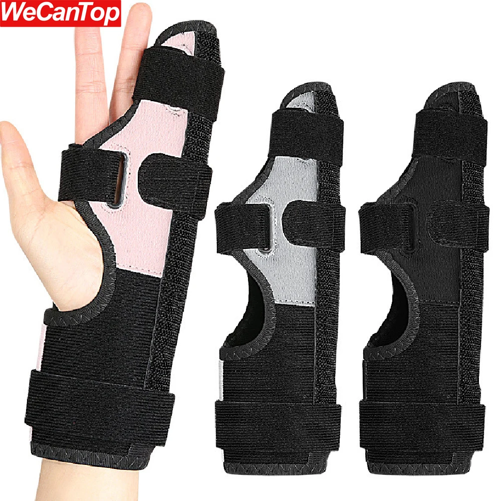 1PC Pinky Metacarpal Finger Splint,Removable Aluminum Hand Wrist Brace,Breathable Wrist Support Adjustable for Left Right Hand
