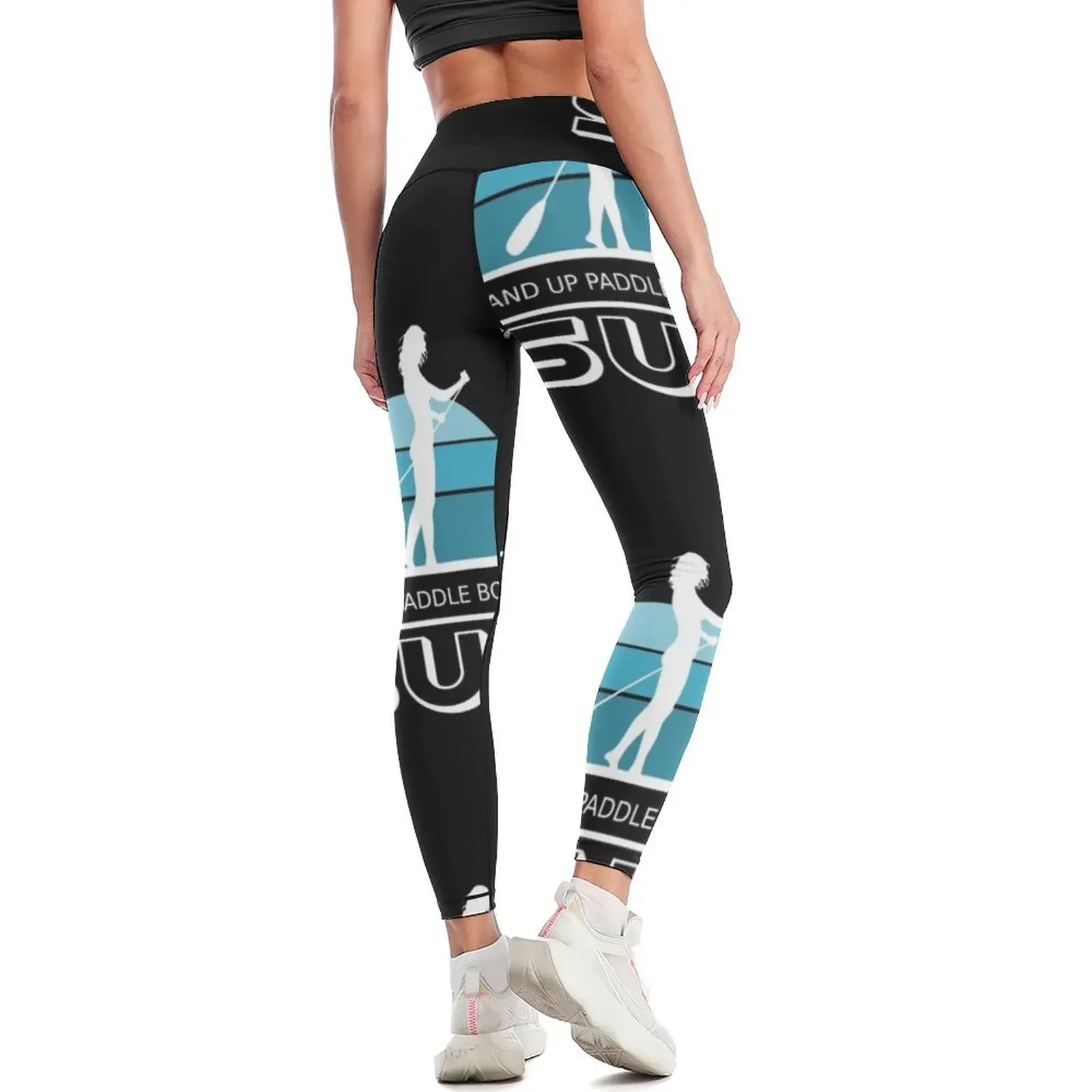 SUP Stand up paddleboard atardecer Leggings pantalones de gimnasia acampanados Leggings para mujer