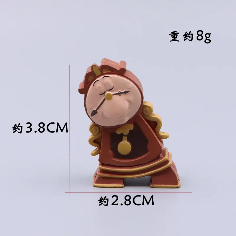 Cute Movie Beauty And The Beast Cogsworth Mr Clock Miniature Collectible Tide Play Fashion Toys Hobby Model Kids Gifts view 4