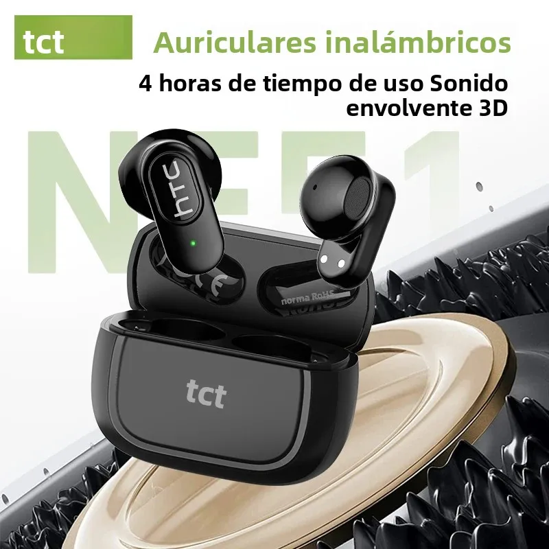 HTC NE51 Auriculares Bluetooth TWS Auriculares deportivos inalámbricos de larga duración con micrófono Auriculares intrauditivos Auriculares con traductor AI