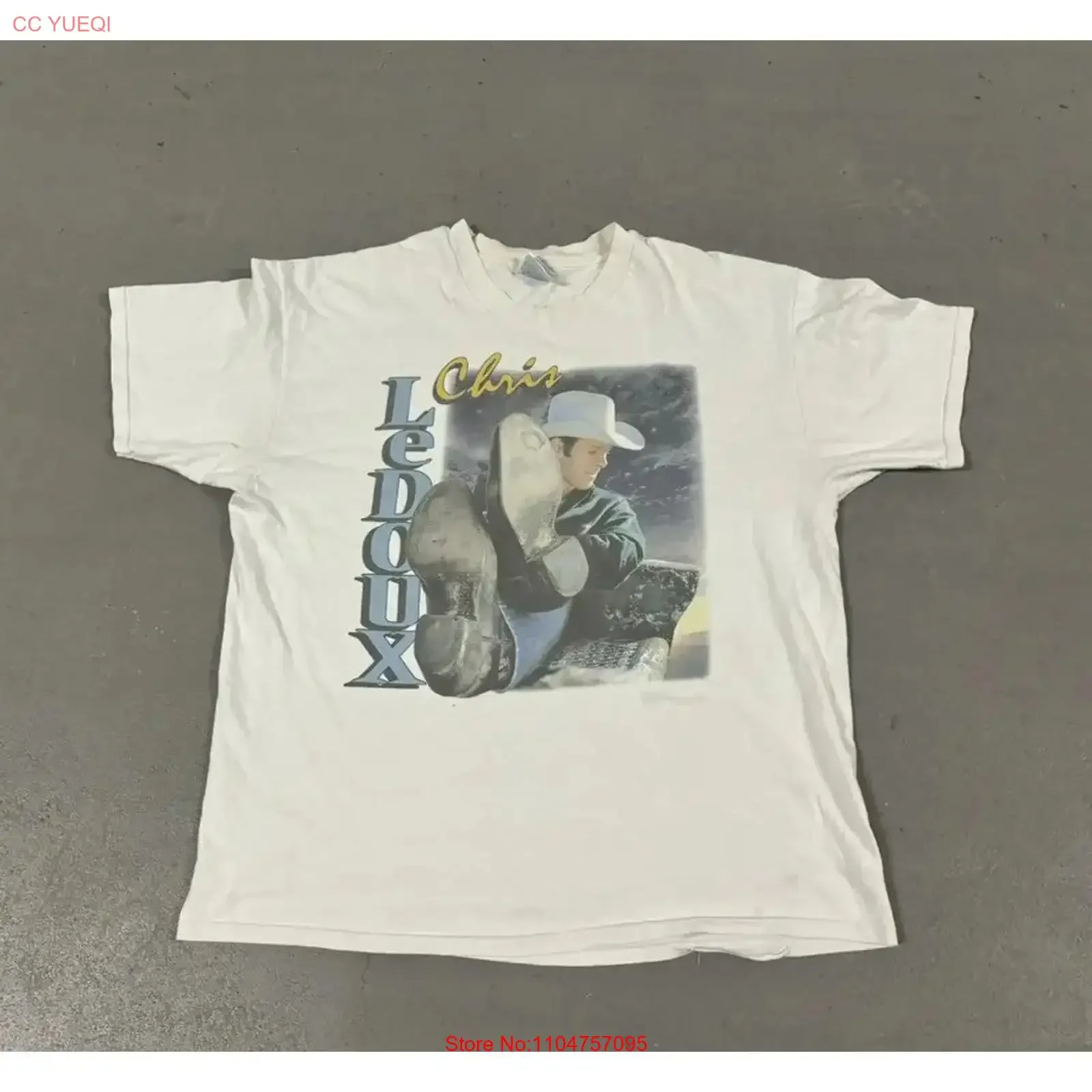 Camiseta Vintage Chris Ledoux Western Underground de Algodón para Adulto SU303, Lavada, Elástica, Ropa de Diseñador para Hombre, Elegante