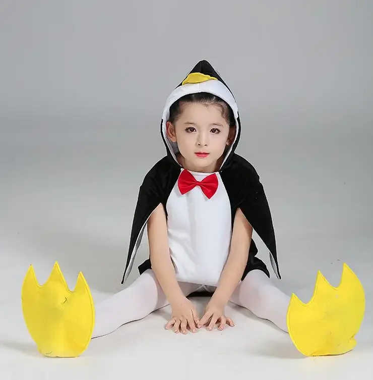 Pinguim Halloween traje para crianças, macacão animal, festa de carnaval Cosplay, vestido extravagante desempenho, trajes infantis, 2024