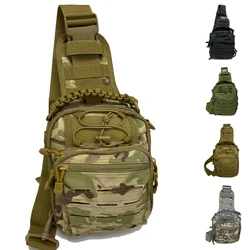 Outdoor Tactical Crossbody Bag Molle System Sport Bag Multifunctional Portable Chest Pack For Hiking Climbing