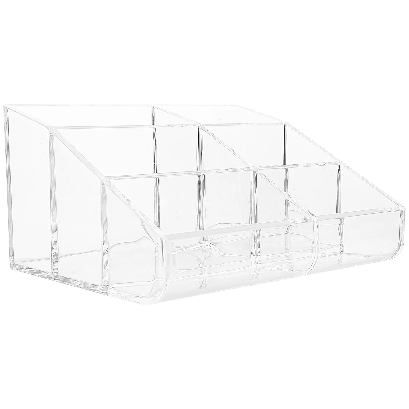 

6-Compartment Makeup Organizer Acrylic Clear Storage Box Desktop Vanity Storage Holder Organizer for Vanity