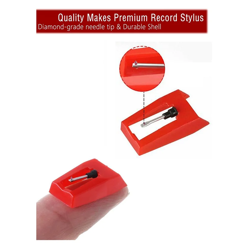 ABNL nuevo fonógrafo Ruby Stylus reproductor de discos Stylus reproductor de vinilo imán no móvil Stylus Stylus accesorios de Audio
