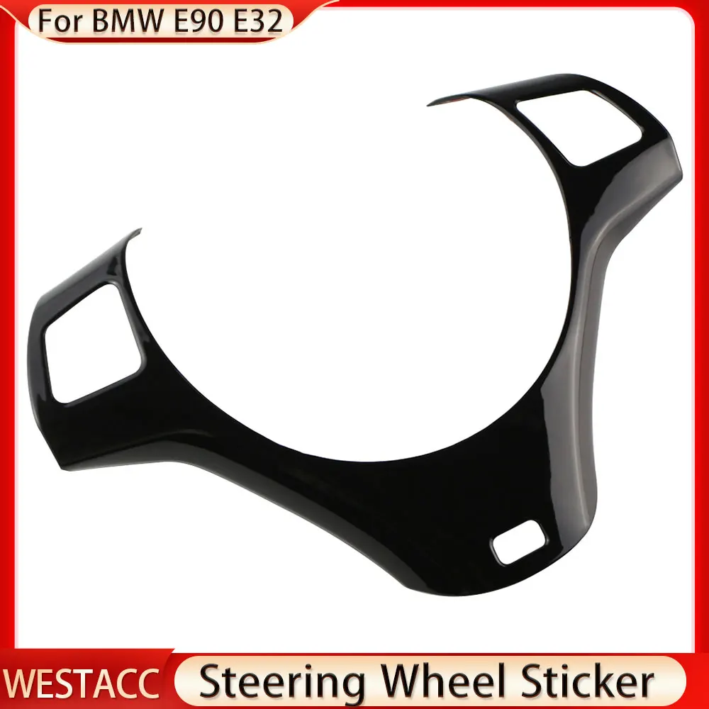 For BMW 1 3 Series E32 E87 E90 E92 E93 2005 - 2012 Steering Wheel Panel Sticker Cover Decoration Trim Moulding Accessories